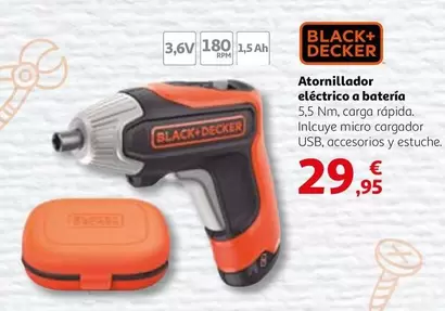 Oferta de Black & Decker - Atornillador Electrico A Bateria por 29,95€ en Alcampo