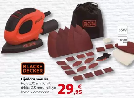 Oferta de Black & Decker - Lijadora Mousse por 29,95€ en Alcampo