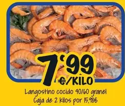 Oferta de Langostino Cocido por 7,99€ en Cash Fresh