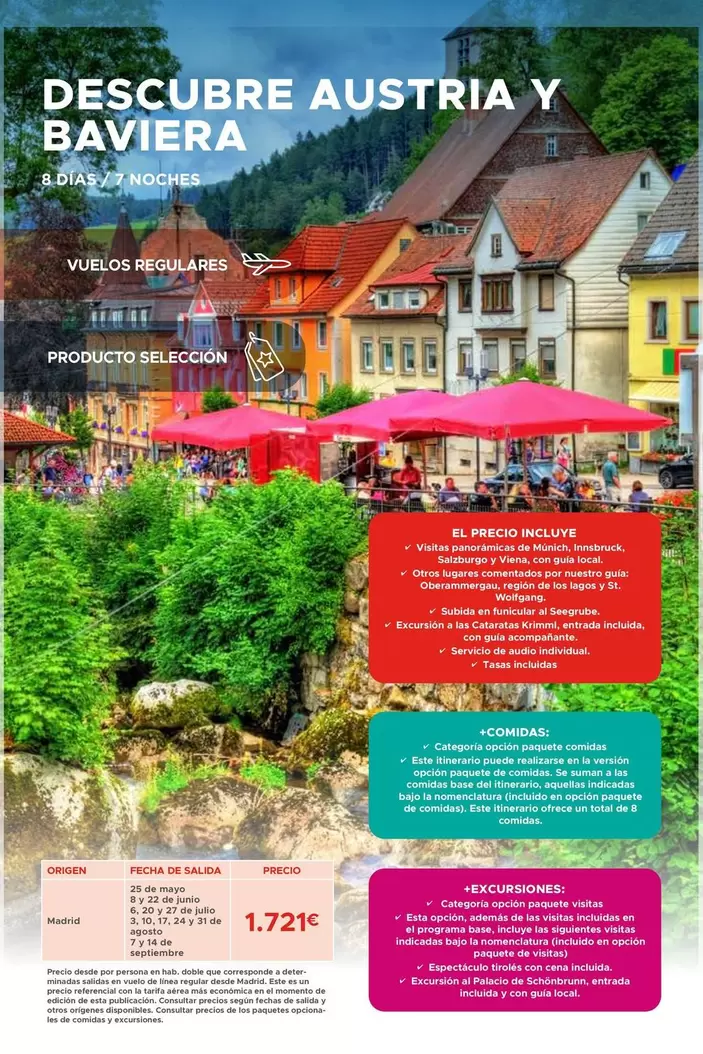 Oferta de Total - Descubre Austria Y Baviera por 17,21€ en Halcón Viajes