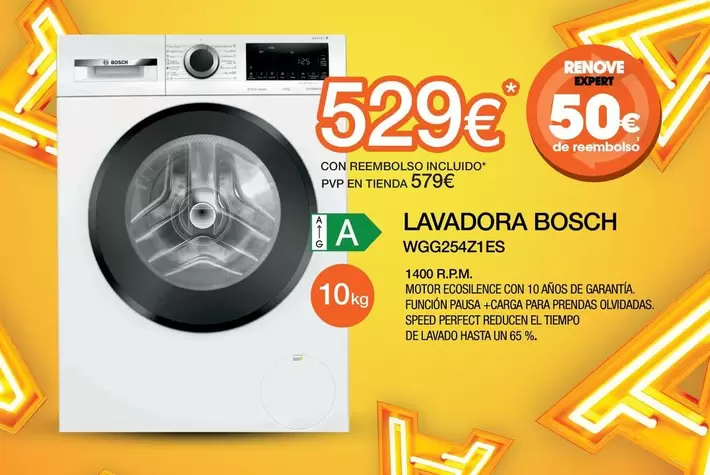 Oferta de Bosch - Lavadora  por 529€ en Expert