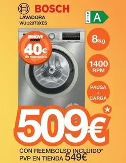 Oferta de Bosch - Lavadora  por 509€ en Expert