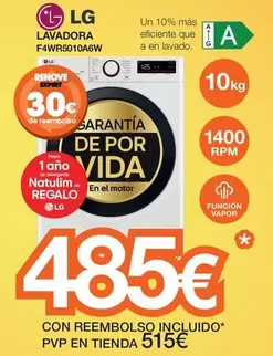 Oferta de LG - Lavadora  por 485€ en Expert