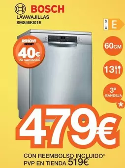 Oferta de Bosch - Lavavajillas  por 479€ en Expert