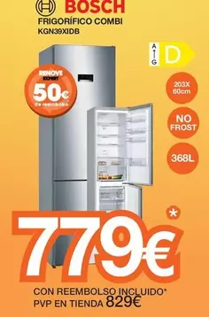 Oferta de Bosch - Frigorifico Combi KGN39XIDB  por 779€ en Expert