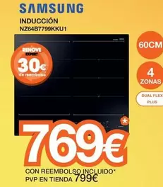 Oferta de Samsung - Inducción NZ64B7799KKU1  por 769€ en Expert