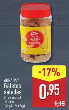 Oferta de Aurada - Galetes Salades por 0,95€ en ALDI