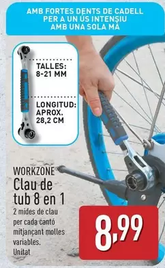 Oferta de Workzone -  ClAu De Tub 8 En 1 por 8,99€ en ALDI