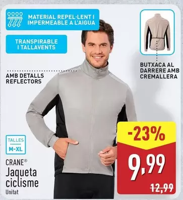 Oferta de Crane - Jaqueta Ciclisme por 9,99€ en ALDI