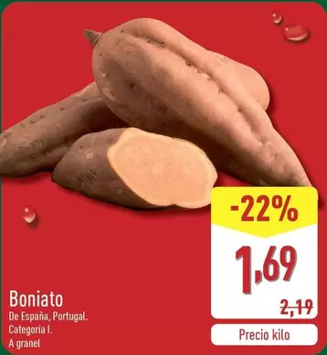 Oferta de Boniato por 1,69€ en ALDI