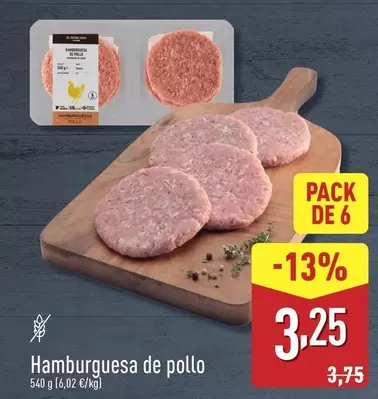 Oferta de Hamburguesa De Pollo por 3,25€ en ALDI