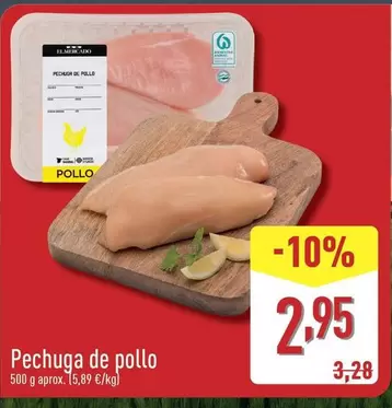 Oferta de Pechuga De Pollo por 2,95€ en ALDI