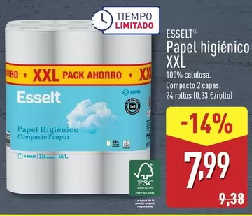 Oferta de Esselt - Papel Higienico Xxl por 7,99€ en ALDI