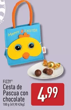 Oferta de Fizzy - Cesta De Pascua Con Chocolate por 4,99€ en ALDI