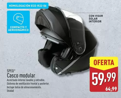 Oferta de Speq - Casco Modular por 59,99€ en ALDI