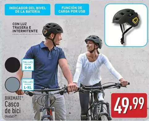 Oferta de Bikemate - Casco De Bici por 49,99€ en ALDI