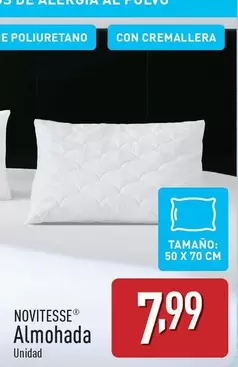 Oferta de Novitesse - Almohada por 7,99€ en ALDI