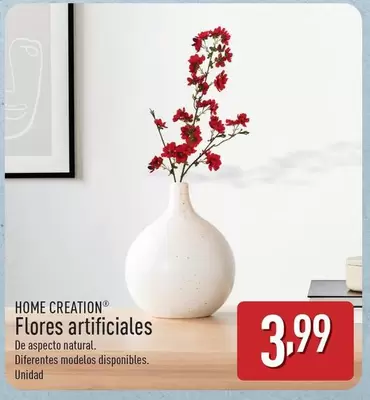 Oferta de Home Creation - Flores Artificiales por 3,99€ en ALDI