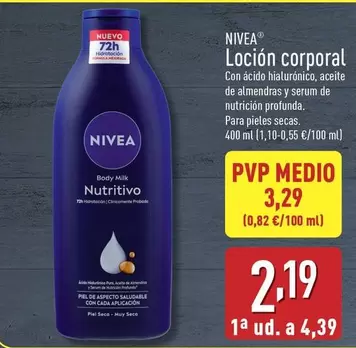 Oferta de Nivea - Locion Corporal por 4,39€ en ALDI