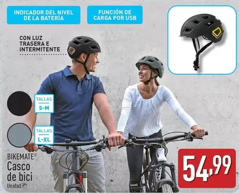 Oferta de Bikemate - Casco De Bici por 54,99€ en ALDI