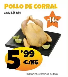 Oferta de Pollo De Corral por 5,99€ en Ahorramas