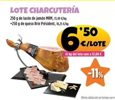 Oferta de Lote Charcuteria por 6,5€ en Ahorramas