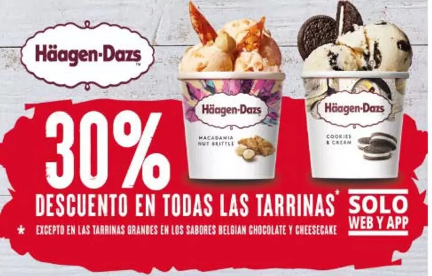 Oferta de Häagen-Dazs - Tarrinas en Pizza Hut