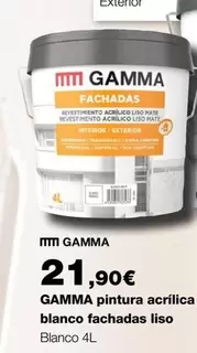 Oferta de Blanco - Pintura Acrílica  Fachadas Liso por 21,9€ en Grup Gamma