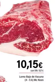 Oferta de Lomo Bajo De Vacuno por 10,15€ en Cash Ifa