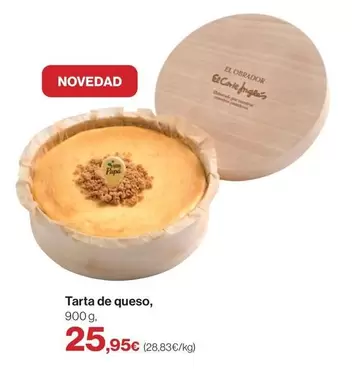 Oferta de Obrador - Tarta De Queso por 25,95€ en Hipercor