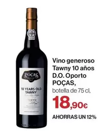 Oferta de Vino Generoso Tawny 10 Años D.o. Oporto por 18,9€ en Supercor