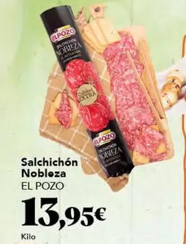 Oferta de Elpozo - Salchichon Nobleza por 13,95€ en Gadis