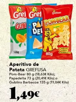 Oferta de Grefusa - Aperitivo De Patata por 1,49€ en Gadis