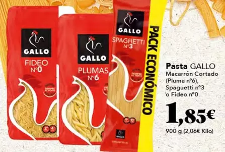 Oferta de Gallo - Pasta por 1,85€ en Gadis