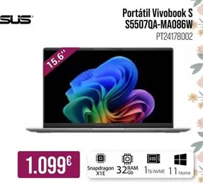 Oferta de Home - Portátil Vivobook S S5507qa-ma086w por 1099€ en MR Micro