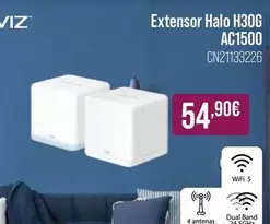 Oferta de Wifi - Extensor Halo H30g Ac1500 por 54,9€ en MR Micro