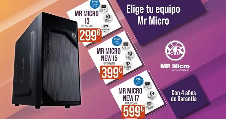 Oferta de Mr Micro - 13 por 299€ en MR Micro