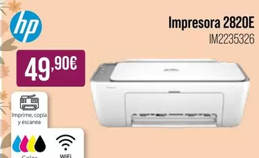 Oferta de HP - Impresora 2820E IM2235326  por 49,9€ en MR Micro