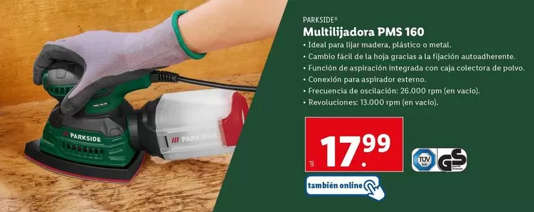 Oferta de Parkside - Multijadora Pms 160 por 17,99€ en Lidl