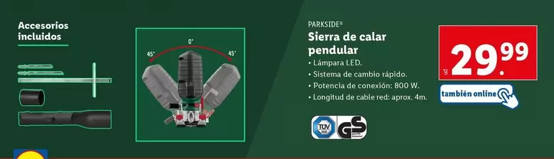 Oferta de Sierra - Sierra De Calar Pendular por 29,99€ en Lidl