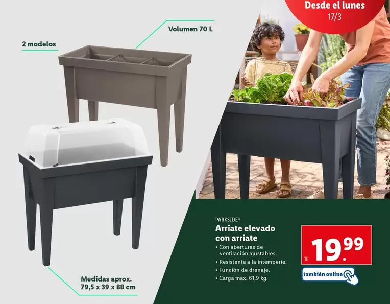 Oferta de Arbriate Elevado Con Arritas por 19,99€ en Lidl