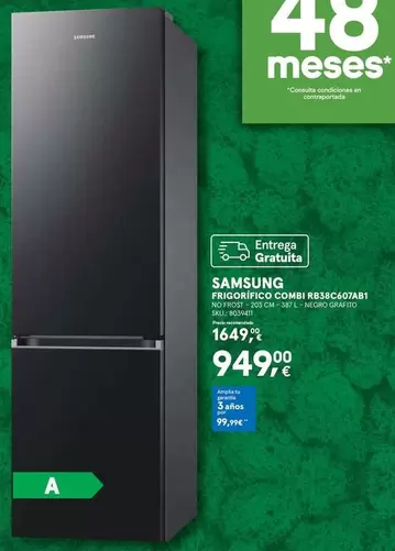 Oferta de Samsung - Frigorífico Combi Rb35c60jart por 949€ en Worten