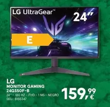 Oferta de LG - Monitor Gaming 24Gs50f-B por 159,99€ en Worten