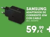 Oferta de Samsung - Adaptador De Corriente Con Cable por 59,99€ en Worten