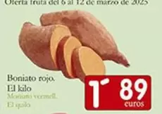 Oferta de Boniato Rojo por 1,89€ en Supermercados Bip Bip