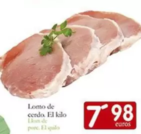 Oferta de Lomo De Cerdo por 7,98€ en Supermercados Bip Bip