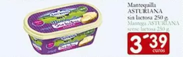 Oferta de Asturiana - Mantequilla  por 3,39€ en Supermercados Bip Bip