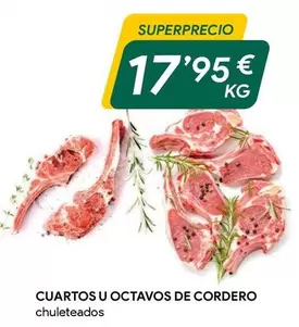 Oferta de Cuartos U Octavos De Cordero por 17,95€ en Masymas