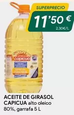 Oferta de Capicua - Aceite De Girasol por 11,5€ en Masymas