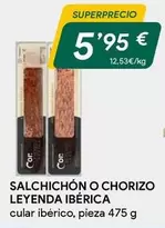 Oferta de Leyenda Ibérica - Salchichon O Chorizo Leyenda Iberica por 5,95€ en Masymas